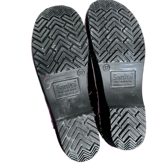 SANITA Professional Cabrio Danish Clogs Burgundy Patent Leather Shoes Size 6 - Picture 7 of 12